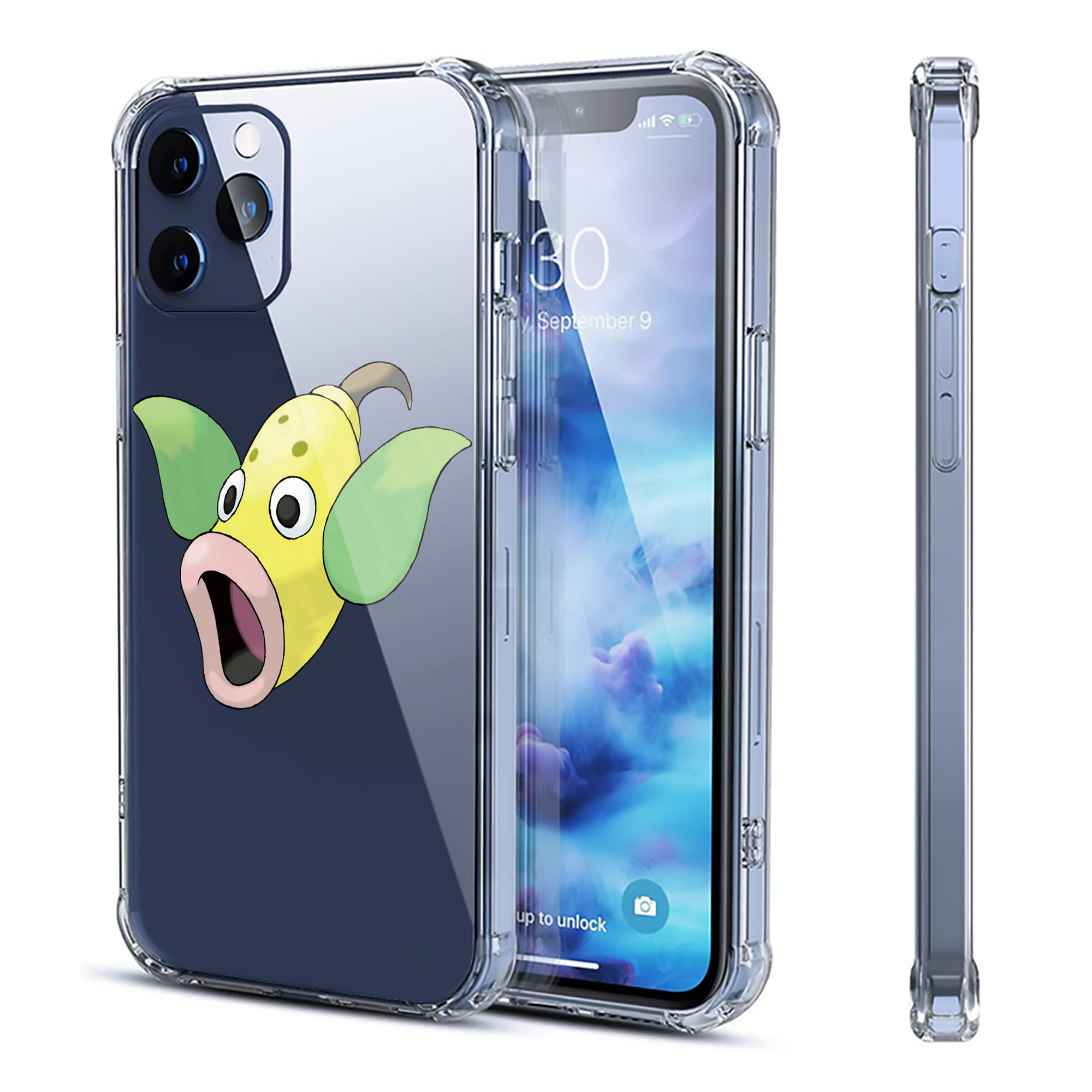（画像用） ポケットモンスター Pokémon 【iPhone 12シリーズ対応】透明スマホケース（クリアソフトケース）